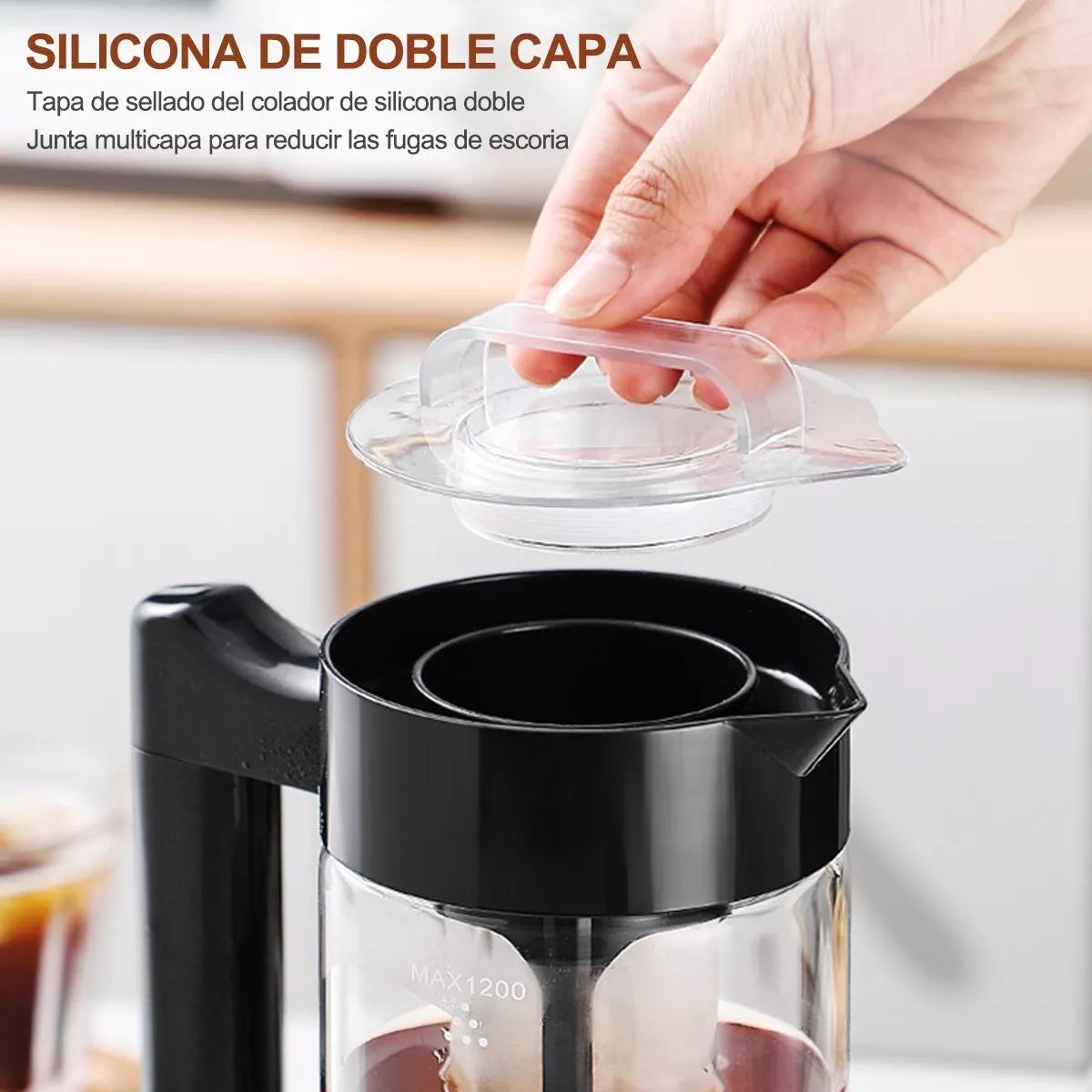 Cafetera para Cold Brew (Café frío, 1300ml)