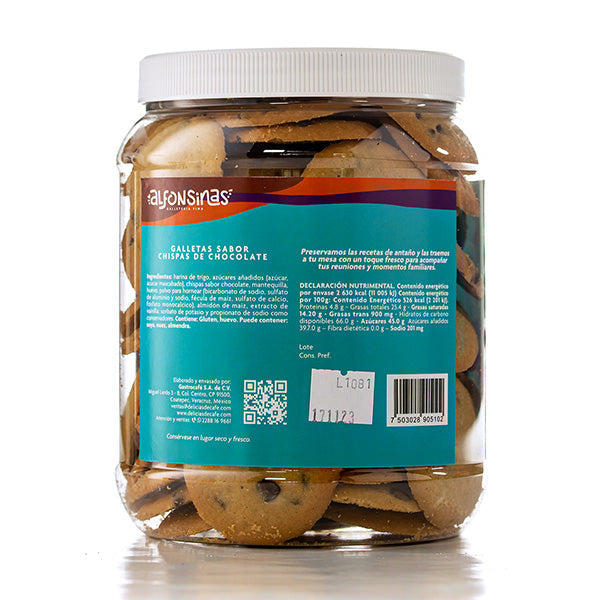Galletas de Mantequilla con Chispas de Chocolate