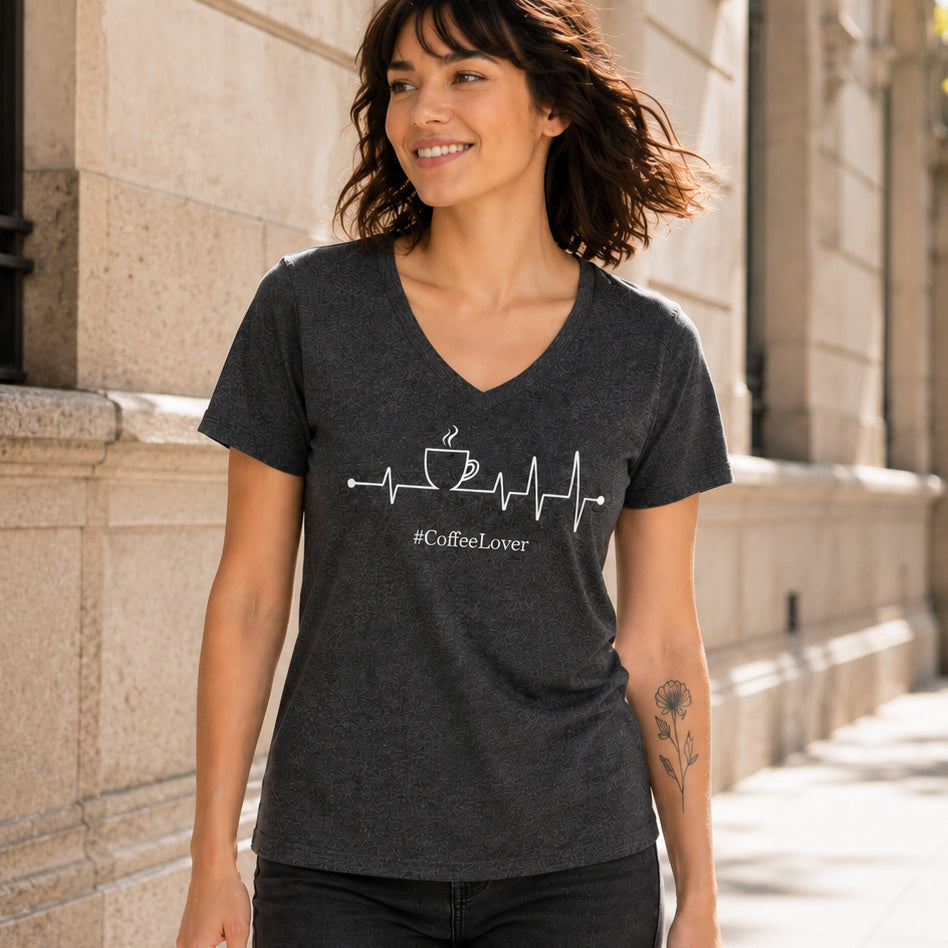 Playera #CoffeeLover para Mujer