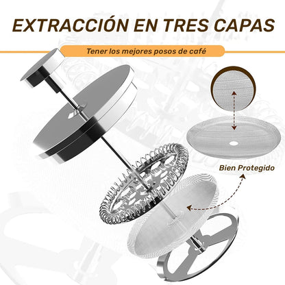 Prensa Francesa de Acero Inoxidable (350 ml)