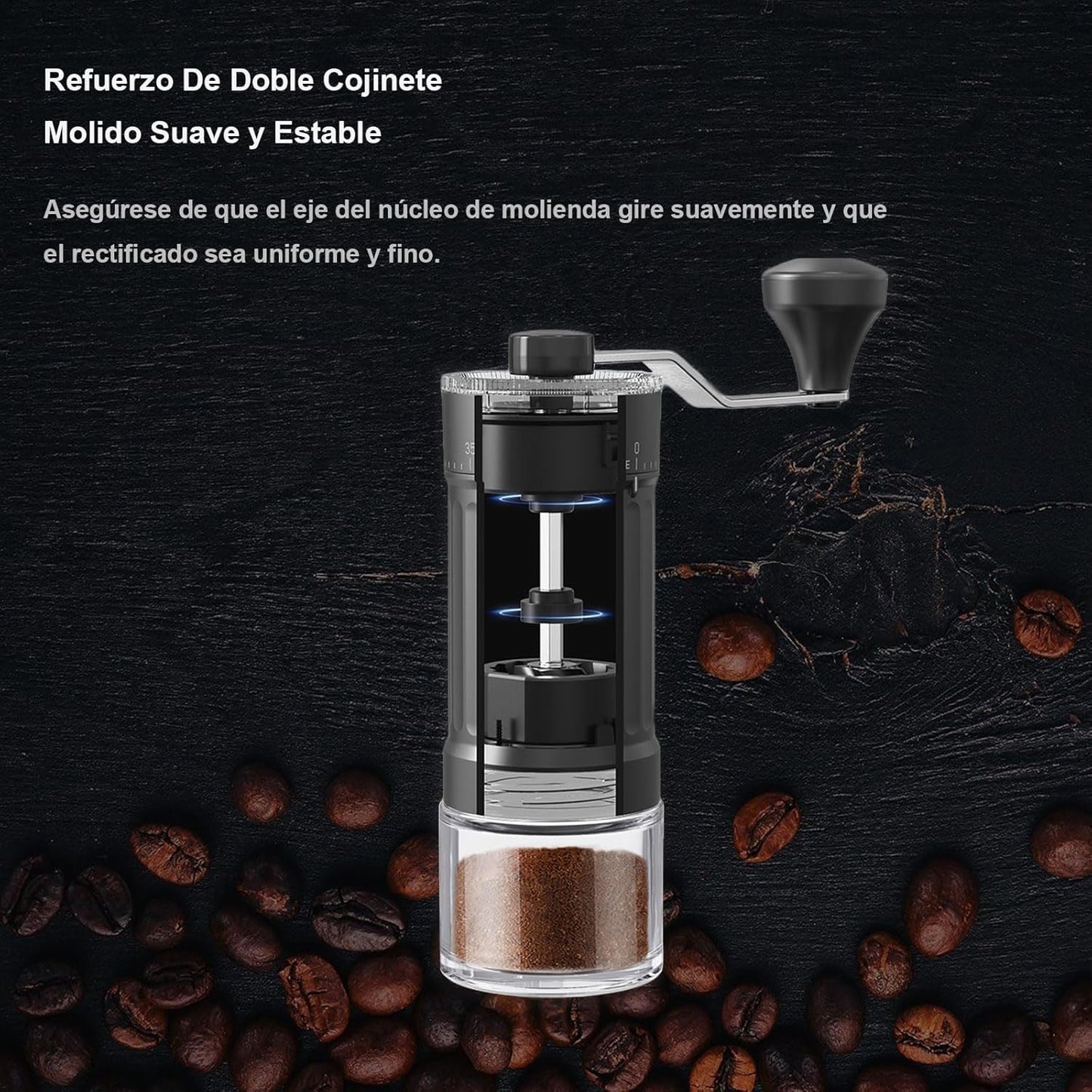 Molino de Café Manual con Muelas de Cerámica