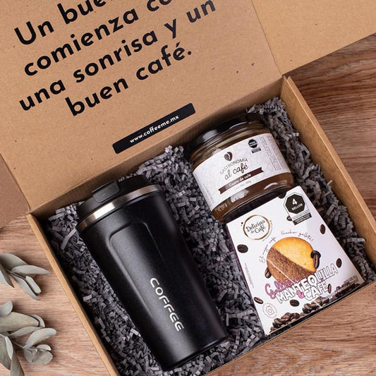 Kit de regalo con café y termo antiderrames - #CoffeeLovers