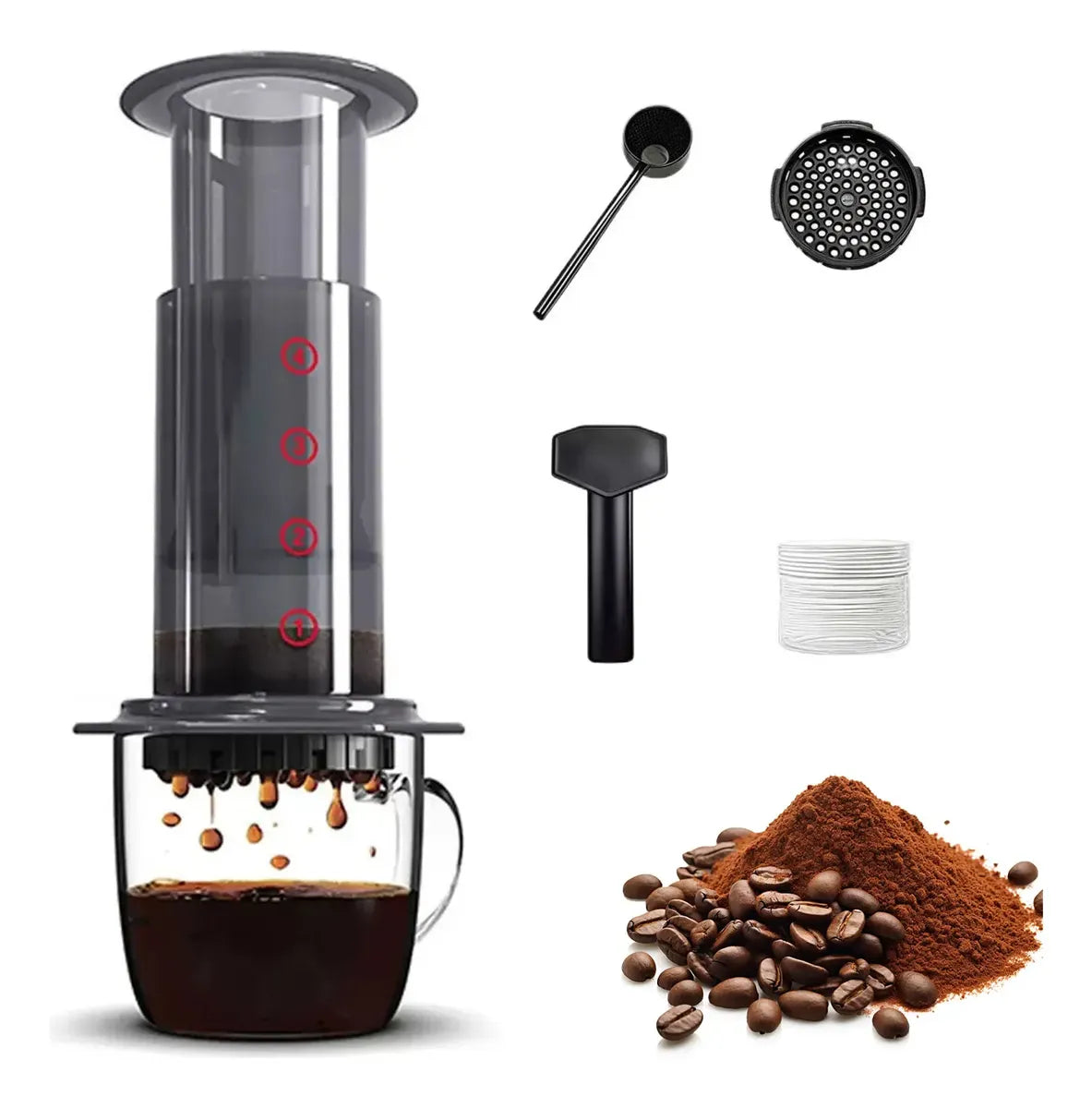 Cafetera de Presión Tipo Aeropress