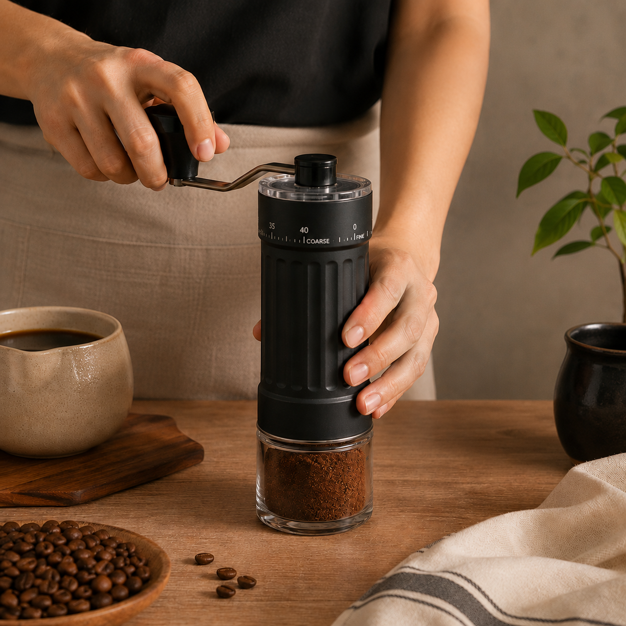 Molino de Café Manual con Muelas de Cerámica