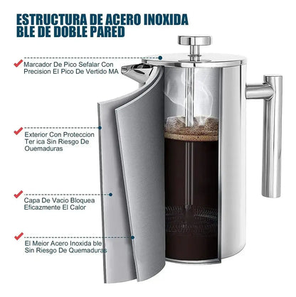 Prensa Francesa de Acero Inoxidable (350 ml)