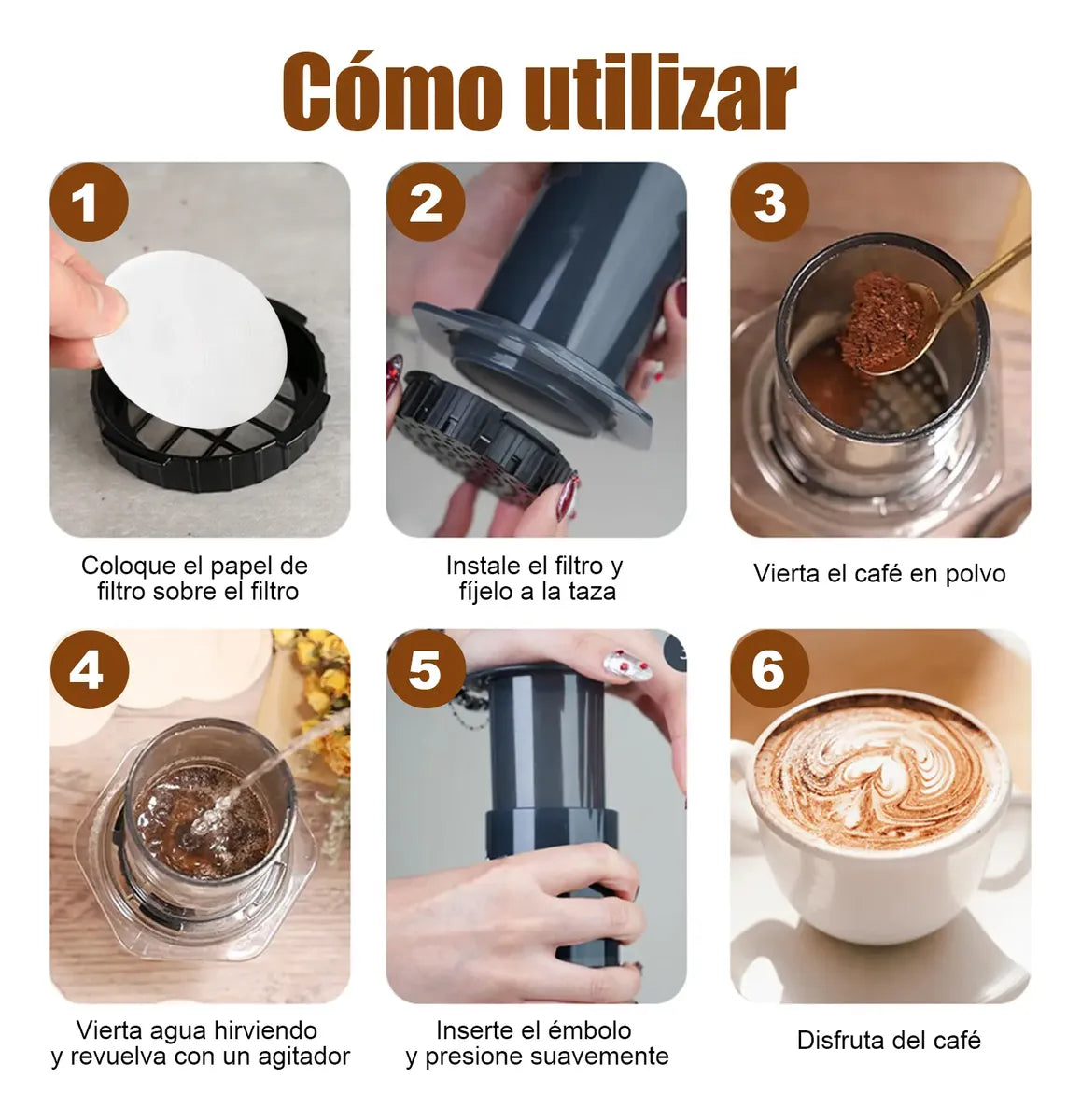 Cafetera de Presión Portátil (350 ml)