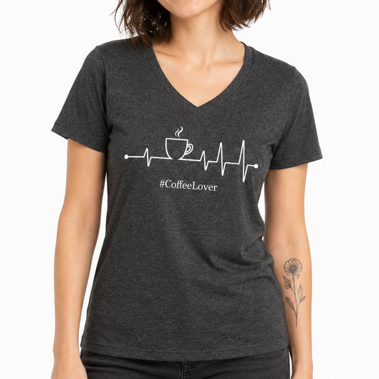Playera #CoffeeLover para Mujer